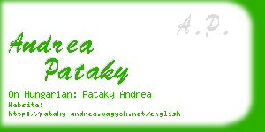 andrea pataky business card